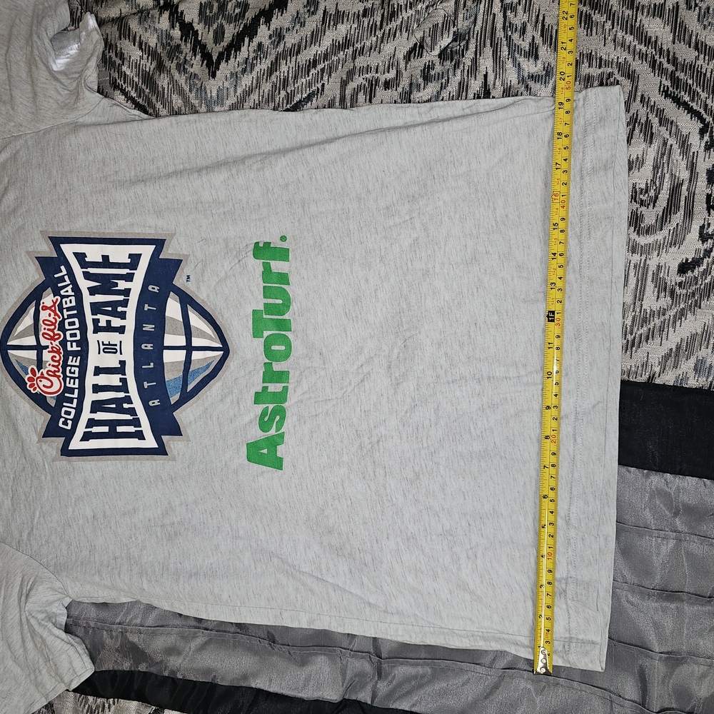 Bella+Canvas College Football Hall of Fame AstroTurf Gray Shirt M